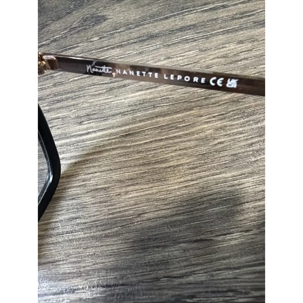 Nanette Lepore NN382 Geometric Sunglasses Black Gold Gradient UV400 Chic